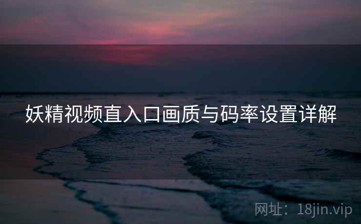 妖精视频直入口画质与码率设置详解