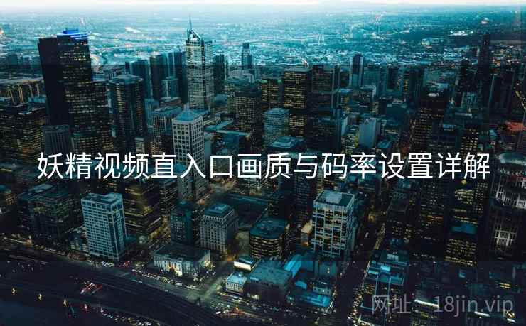 妖精视频直入口画质与码率设置详解