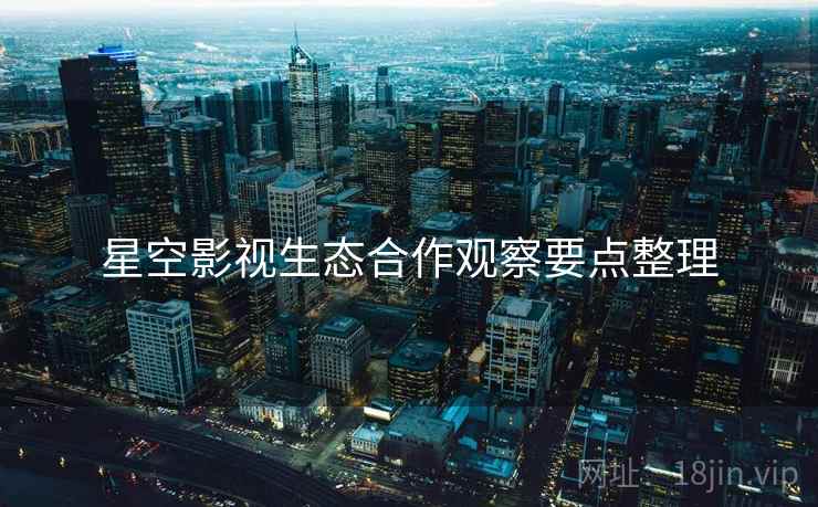 星空影视生态合作观察要点整理