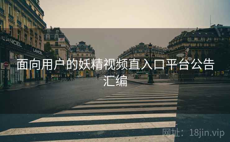面向用户的妖精视频直入口平台公告汇编